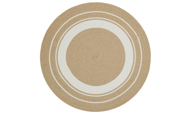 Kusový koberec Braided 105556 Creme Beige kruh